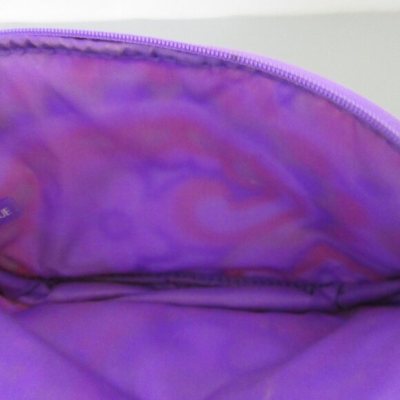 Clinique Cosmetic Bag Mode Colorful Retro Floral Multicolor Canvas 9" x 7"x 2.5" - Picture 4 of 7